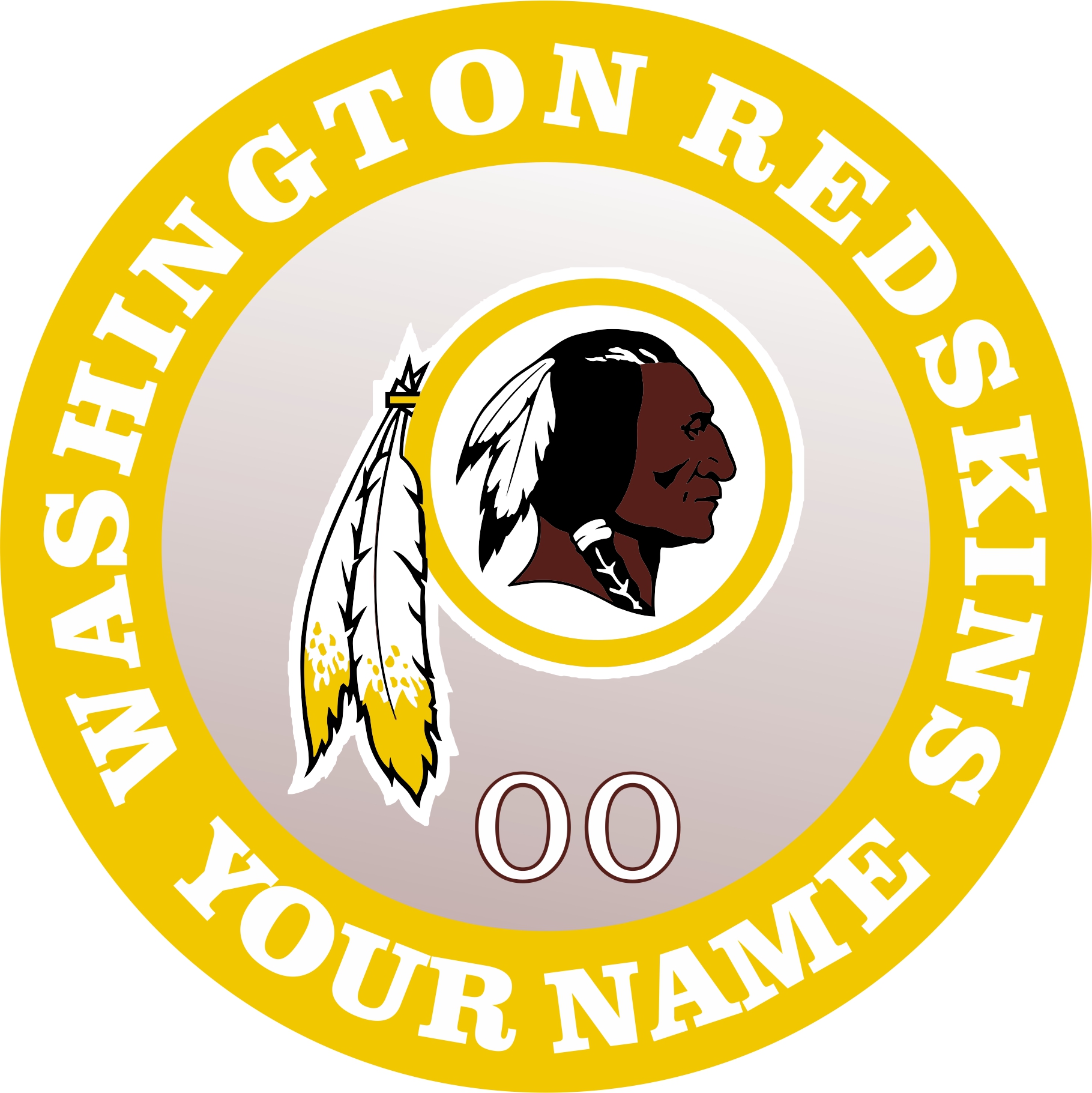 Washington Redskins Customized Logo iron on paper